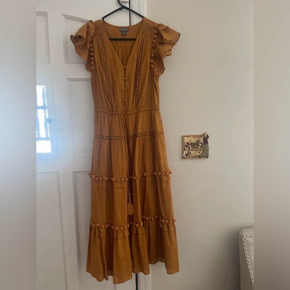 J Crew midi length burnt orange dress - Picture 1 of 2